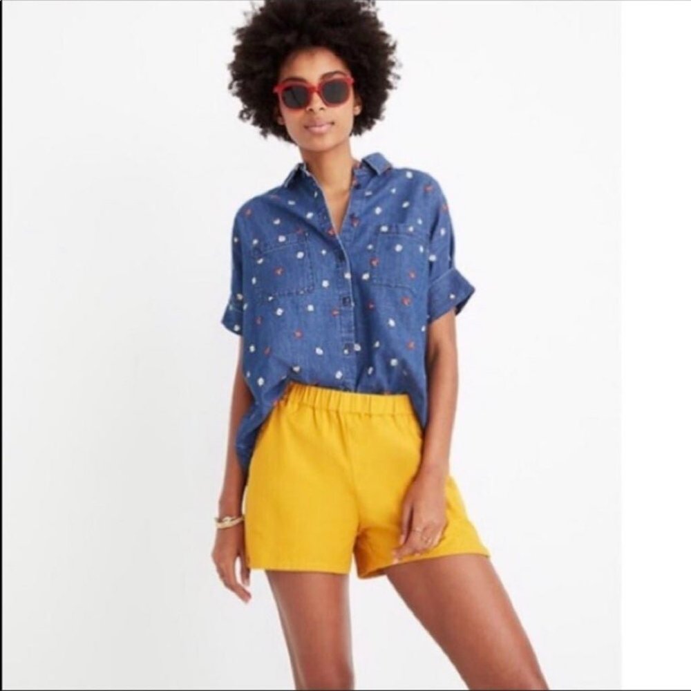 Madewell Mustard Pull on Shorts, size L